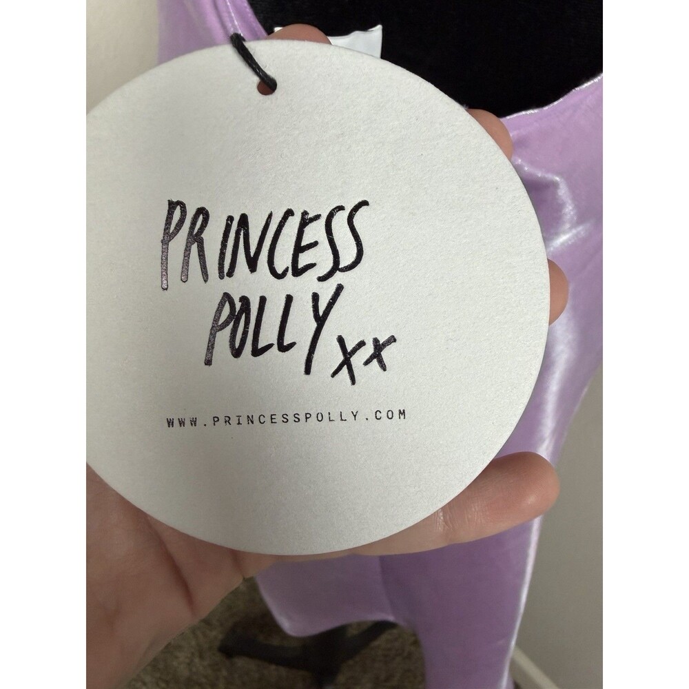Princess Polly Violetta Mini Dress Purple Satin Slip Backless Size 10 NWT - Picture 5 of 13